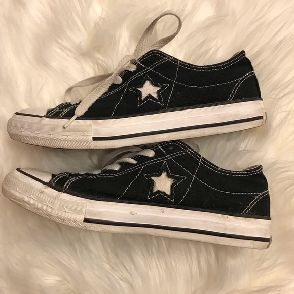 converse one star black womens